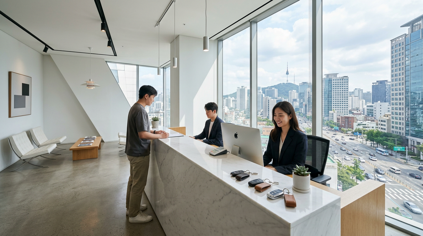 Yarviko car rental office Seoul Korea